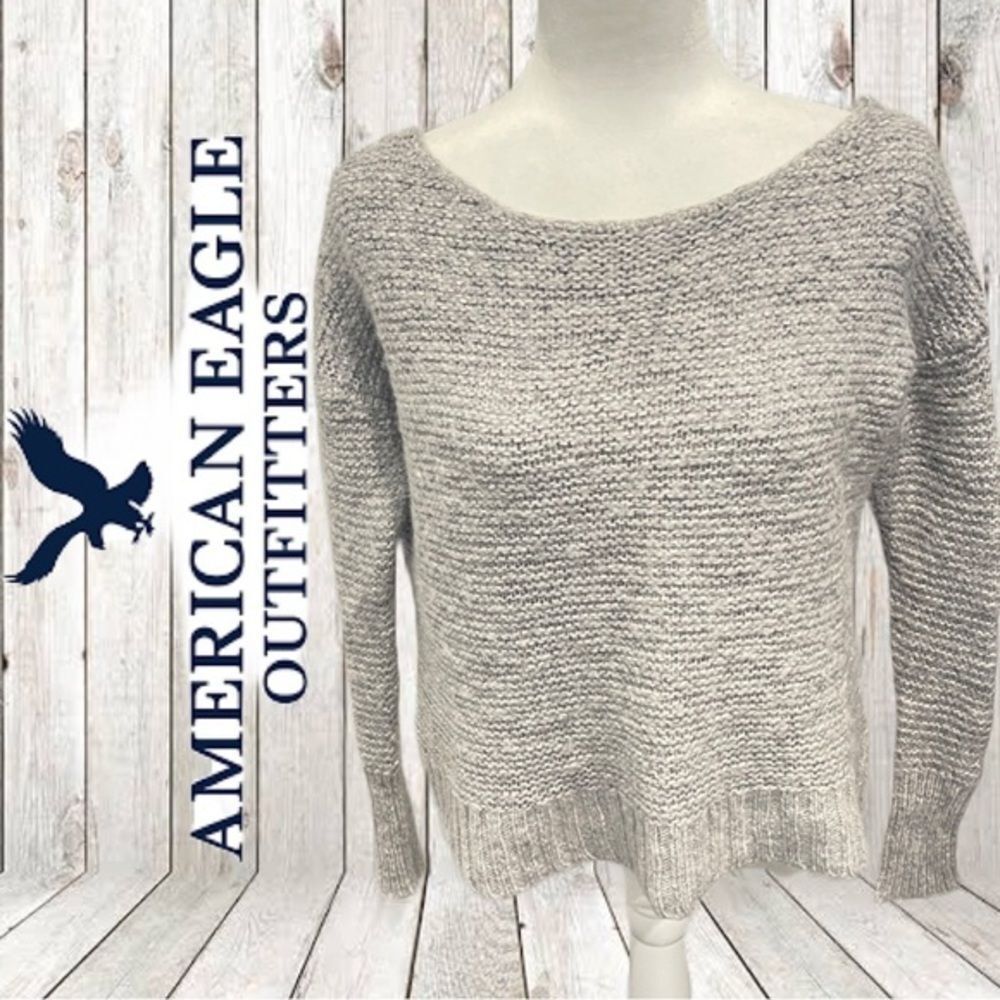 American Eagle Outfitters Gray Round Neck Sweater - Size XS